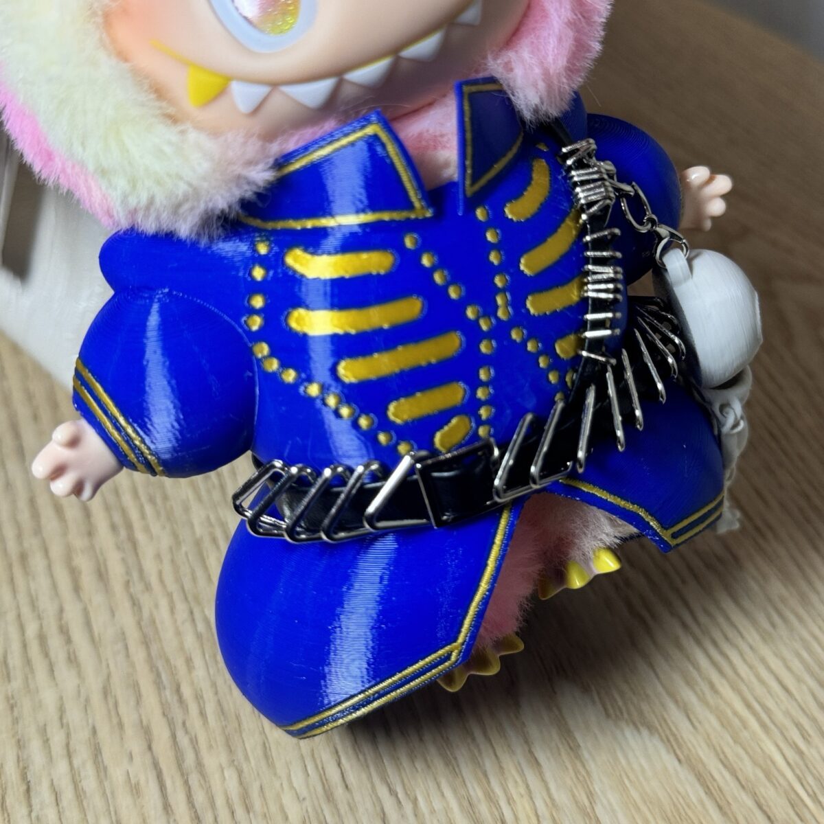 Blue Ram Horn Doll Outfit for Labubu – Lady Gaga Inspired Festival Style Collectible (Apr 11, 2025, Coachella) - Image 2